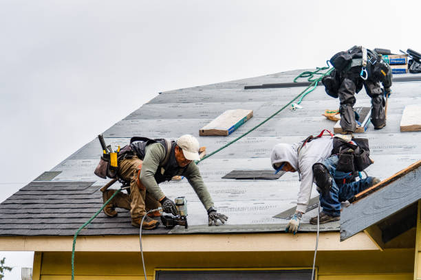 Professional Gutter Installation technician working in Mount Angel, OR